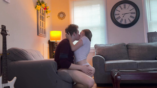 Sultry Duo Can't Make It To The Sofa