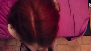 Hooded female is providing a deep bj to a married boy she luvs a pile