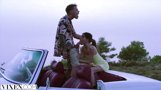 Stefany is a spunky damsel who knows how to sate studs with her lips and cunny