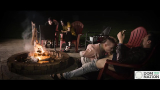 Campfire deep throat with smores and harp music