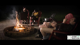 Campfire deep throat with smores and harp music