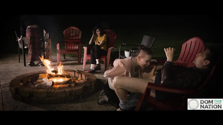 Campfire deep throat with smores and harp music