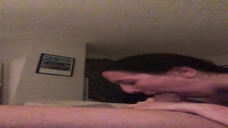 Mature dark-haired is providing a swift, deep oral job to her paramour, in the late afternoon