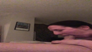 Mature dark-haired is providing a swift, deep oral job to her paramour, in the late afternoon