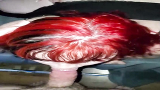 Crimson haired honey is shrieking from sheer pleasure while getting pulverized from the back, stiffer than ever before