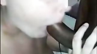 Mischievous doll is anxiously inhaling a rock firm pipe before getting rammed with it ballsack deep