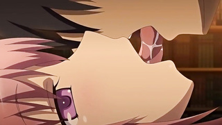 Man Rod liking brown-haired is getting poked from the back while givng a blow-job to her beau