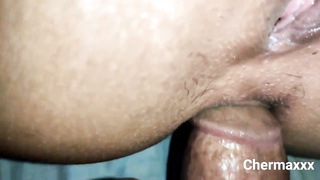 Inexperienced Pinay lady is having assfuck fucky-fucky in front of the camera, late at night