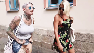 FFM threeway! two light-haired German cougar whores screw with a young stiffy - DAYNIA