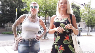 FFM threeway! two light-haired German cougar whores screw with a young stiffy - DAYNIA