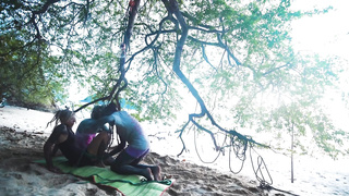 Alternative dolls SHIBARI - outdoor public kinbaku cord have fun act with tatted TEENIES - restrain bondage