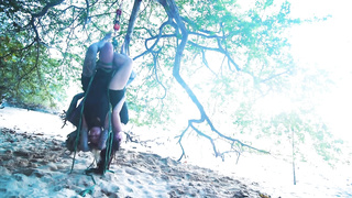 Alternative dolls SHIBARI - outdoor public kinbaku cord have fun act with tatted TEENIES - restrain bondage