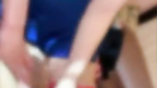 アニメコスプレ女子二人の手コキ