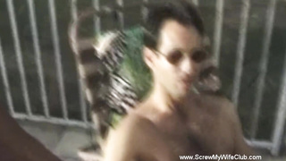 Brief Hair Sandy-Haired Swinger Gets BIG BLACK COCK Orgy Lovin’ Practice