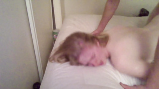 "it hurts honey, it hurts!" -do you want me to stop?- "no, I want your jizz in me!"