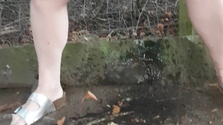 Pissing outdoors babe 33