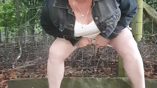 Pissing outdoors babe 33