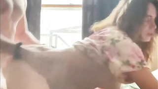 PHAT ASS WHITE GIRL wakes me up to railing my fuck-stick