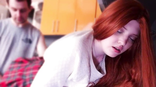 Crimson haired honey was hired as a maid and concluded up getting porked in the kitchen