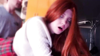 Crimson haired honey was hired as a maid and concluded up getting porked in the kitchen