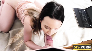 Petite boobed dame is doing it with her step- step-brother and yelling from gusto while spunking