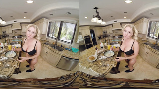 VR PLOWERS Kinky COUGAR Katie Morgan invites to the 3 way with her daughter VR Porno