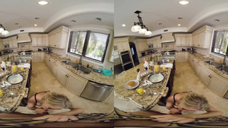 VR PLOWERS Kinky COUGAR Katie Morgan invites to the 3 way with her daughter VR Porno