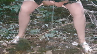 Slut pissing in public sexy