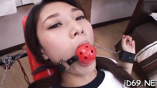Engaging chinese rinon miyazaki is throating her intercourse instrument