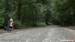 Corded light-haired is disrobed in window (Zenza Raggi, Goddess Donna, Blanche Summer)