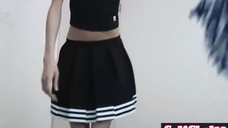 Cheerleader converses muddy and abases