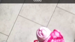 Sexting my step-dad on Snapchat - I drizzle in my underpants, leave them in public and he wanks over them