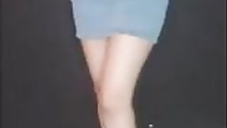 Plump, fledgling dame is taking off her clothes in front of the camera, because it perceives arousing