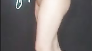 Plump, fledgling dame is taking off her clothes in front of the camera, because it perceives arousing