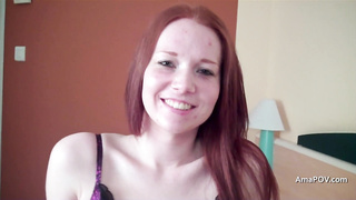 POINT OF VIEW activity with a pallid Brit ginger-haired