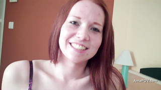 POINT OF VIEW activity with a pallid Brit ginger-haired