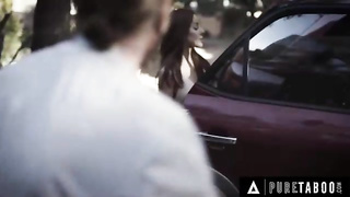 Spunky red-haired with petite milk cans luvs to get her muff meticulously munched, before having lovemaking