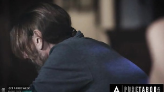 Spunky red-haired with petite milk cans luvs to get her muff meticulously munched, before having lovemaking