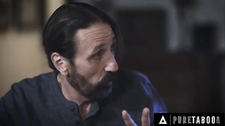 Spunky red-haired with petite milk cans luvs to get her muff meticulously munched, before having lovemaking