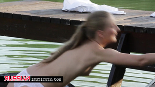 2 lezzies alone on a pier