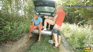 Ultra-Kinky nymph is getting porked rock-hard, from the back while her accomplice is seeing it