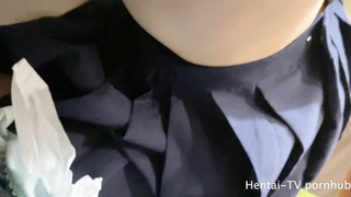 最強女神 我拍摄了一个穿着制服的漂亮女孩的模特，然后触摸它