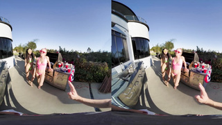 VR FUCKERS Super-Steamy College Girls Elle Lee and Braylin Bailey make lovemaking soiree for you VR Porno