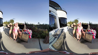 VR FUCKERS Super-Steamy College Girls Elle Lee and Braylin Bailey make lovemaking soiree for you VR Porno