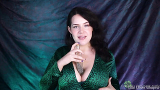 Sensual ginger-haired with humungous mammories is doing kinky stuff in front of the camera, just for joy