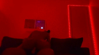 Insatiable dame is railing her paramour's rock rock hard pink cigar, in the middle of the night