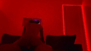 Insatiable dame is railing her paramour's rock rock hard pink cigar, in the middle of the night