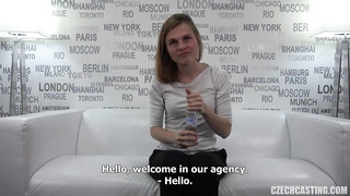 Jiggish light-haired woman is about to be a highly kinky woman during a pornography vid audition