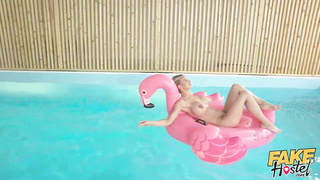 Fit, blond cougar with large, faux fun bags, Nathaly Cherie is yelling from sheer pleasure while having rectal fuck-fest