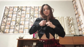 College nymph masturbations and finishes off